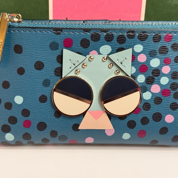 Kate Spade Spademals Smitten Kitten Small Bifold Wallet - Picture 1 of 11